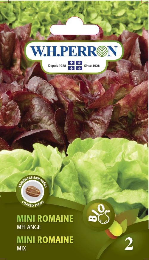 ORGANIC VEGETABLE SEEDS: ROMAINE (MINI) - ORGANIC MIX