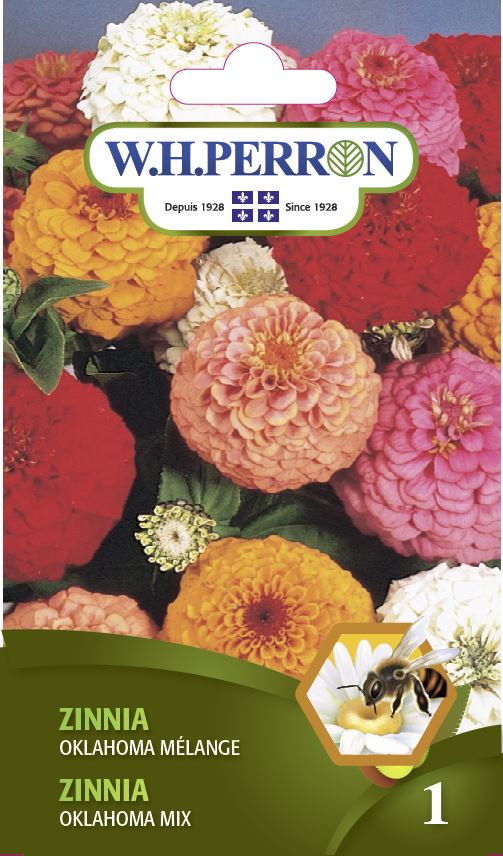 FLOWER SEEDS - ZINNIA - OKLAHOMA MIX