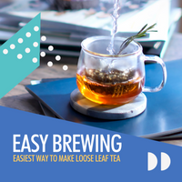 TEA INFUSION GLASS CUP WITH INFUSER FOR LOOSE TEA