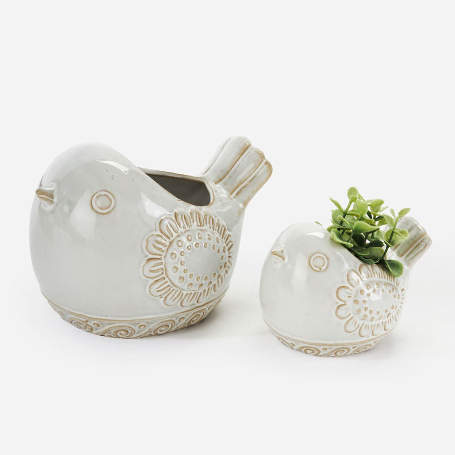 DECORATIVE POT - BIRDS