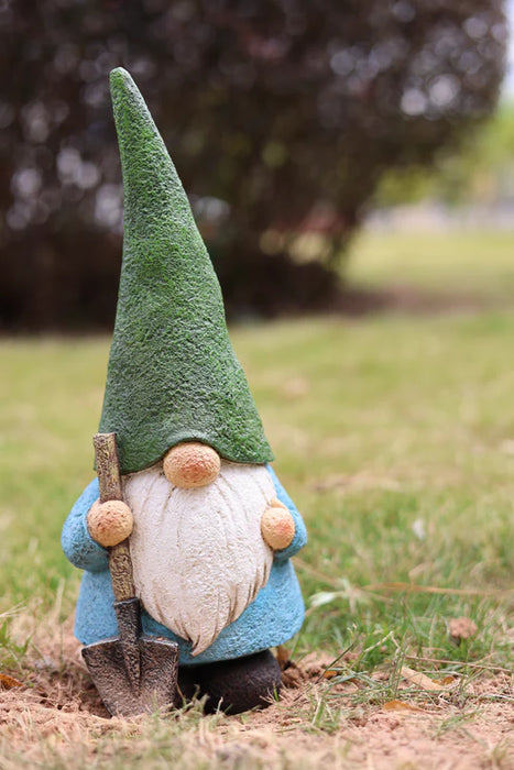 STATUE DE NAIN DE JARDIN DE 40CM TENANT UNE PELLE