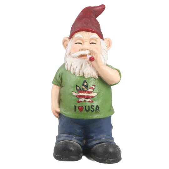 STATUE DE GNOME FUMEUR