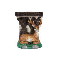 STATUE D'ÉLAN SOLAIRE SUR PIED POUR PLANTE