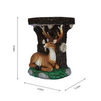 STATUE D'ÉLAN SOLAIRE SUR PIED POUR PLANTE