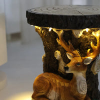 STATUE D'ÉLAN SOLAIRE SUR PIED POUR PLANTE