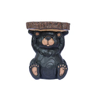 STATUE D'OURS SUR PIED AVEC ÉCLAIRAGE SOLAIRE