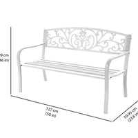 BANC DE JARDIN - BLANC