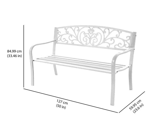 GARDEN BENCH - WHITE
