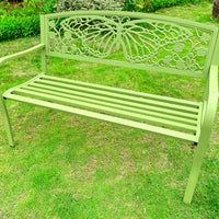 BANC DE JARDIN EN MÉTAL - VERT