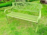 BANC DE JARDIN EN MÉTAL - VERT