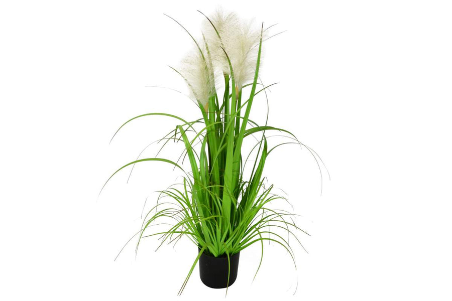 GRAMINÉE ARTIFICIELLE POT NOIR