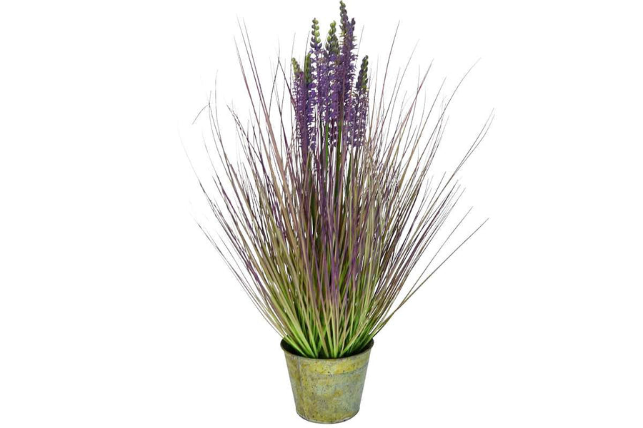 ARTIFICIAL LAVENDER WITH METAL POT - 26 IN