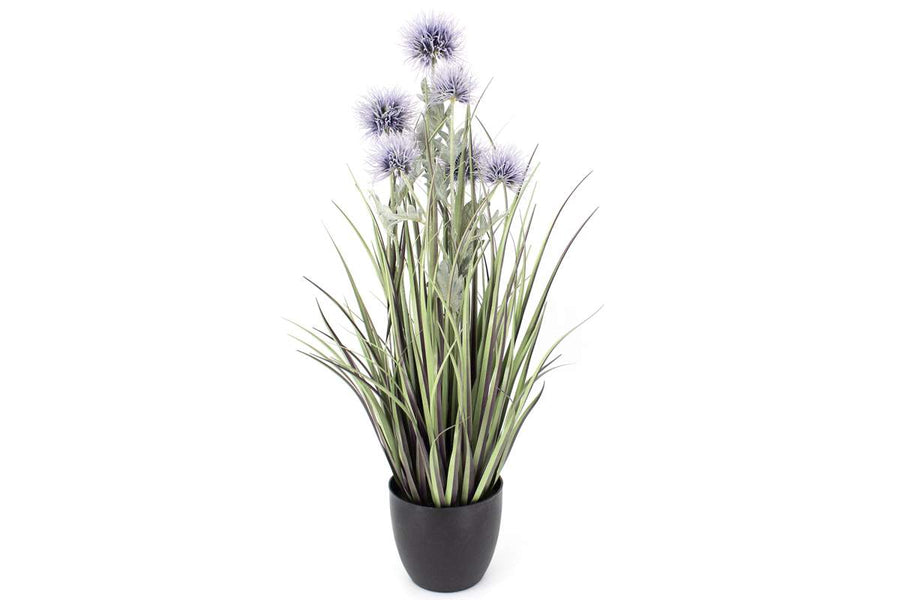 POTTED ARTIFICIAL THISTLE GRASS - 35 IN.