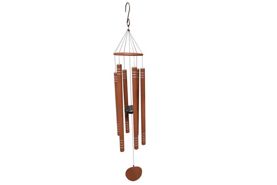 BROWN & SILVER WIND CHIME 105 CM / 42 IN