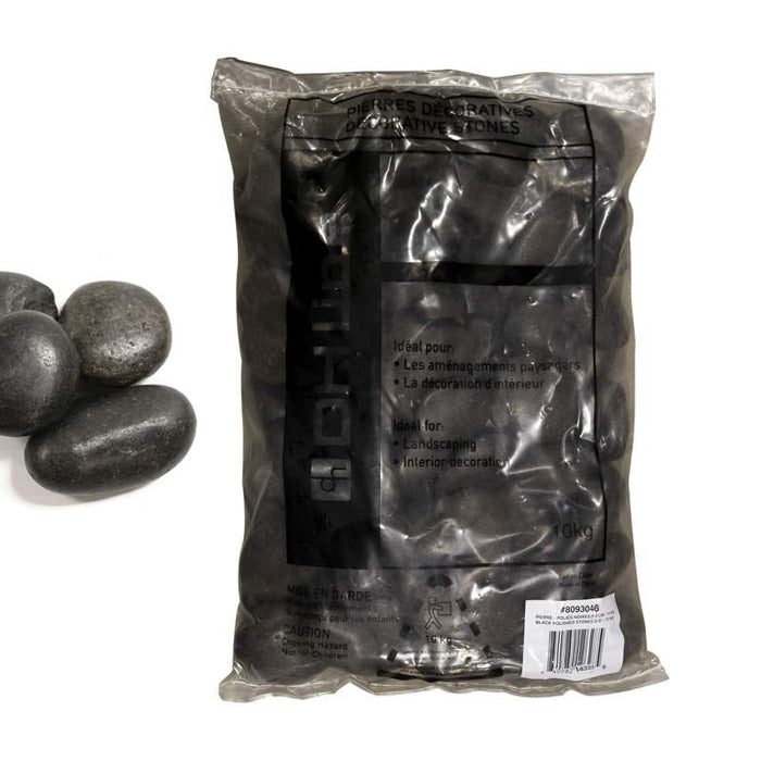 PIERRES POLIES 5-8CM NOIRES 10KG