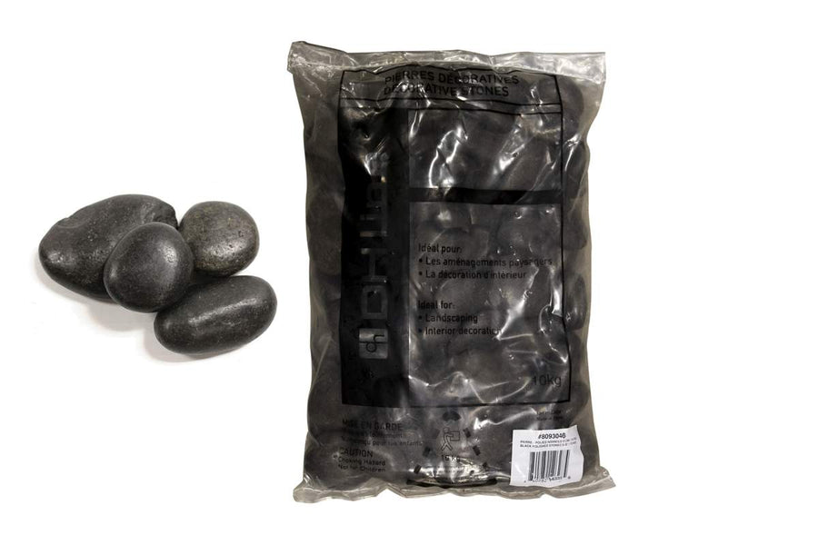 POLISHED STONES 5-8CM BLACK 10KG