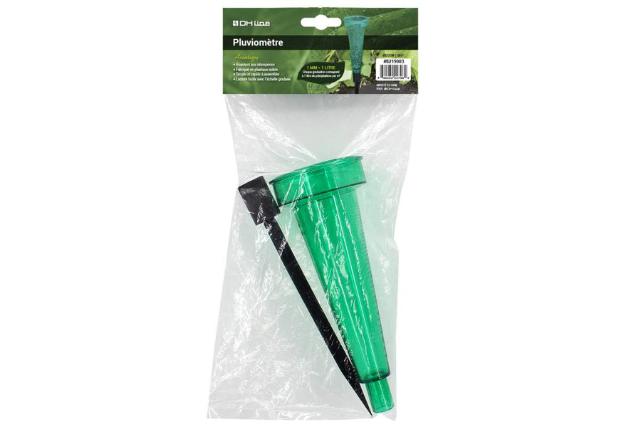 PLASTIC RAIN GAUGE WITH 20 CM STAKE