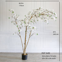 ARBRE ARTIFICIEL EN POT BLOSSOM POUR DÉCORATION INTÉRIEUR IMPOSANT HAUTEUR8PIEDS