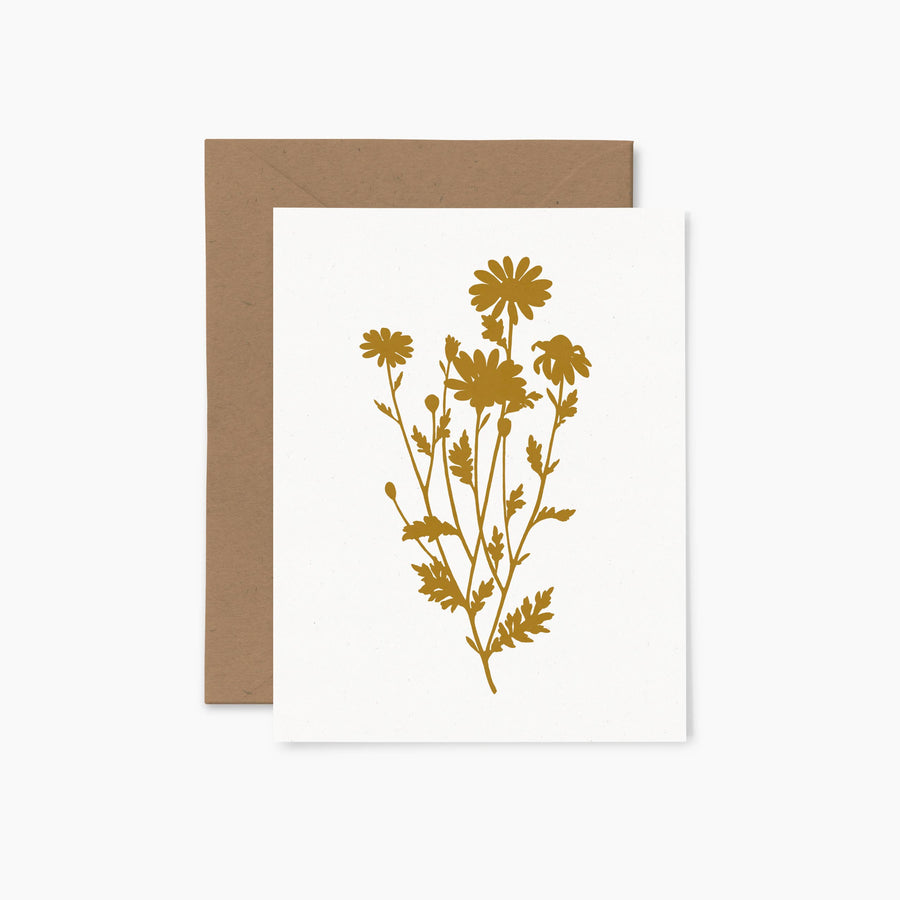 Chamomile - Floral Silhouette | Greeting Card
