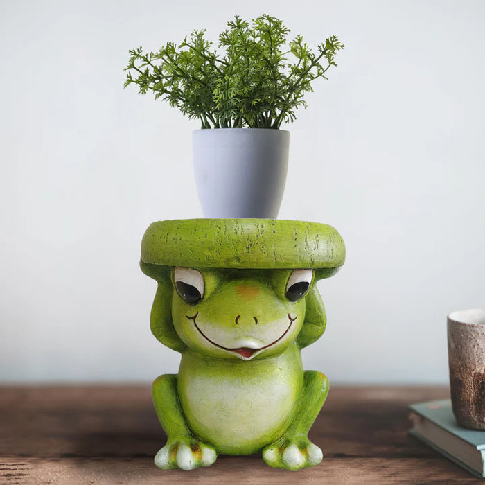 SUPPORT POUR PLANTES - GRENOUILLE