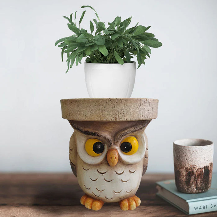 SUPPORT POUR PLANTES - HIBOU