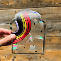 AUTOCOLLANT VITRAIL AMOVIBLE DECORATION FENETRE LUMINEUX MAISON