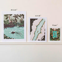 AFFICHE D'ART - SWIMMING WITH TIGERS