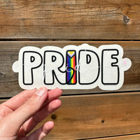 AUTOCOLLANT FIERTÉ LGBTQ+ SOLIDAIRE VITRAIL ÉCLATANT