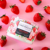 CHANDELLE - FRAISE ET RHUBARBE