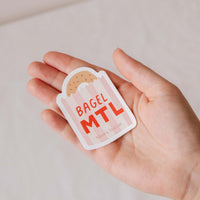 AUTOCOLLANT VINYLE BAGEL MTL ICONIQUE POUR AMATEURS GASTRO
