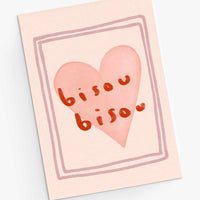 CARTE DE SOUHAIT - BISOU BISOU