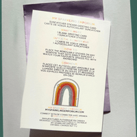 "YOU DESERVE A RAINBOW" STICKER CARD