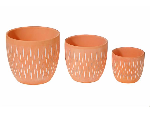 ROUND CERAMIC PLANTERS - CLAYTON