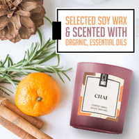 BOUGIE SOJA PARFUM CANELLE APAISSANTE RELAXATION INTERIEUR