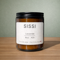 BOUGIE SOJA LAVANDE SISSI DIVINE SÉRÉNITÉ FÉMININE