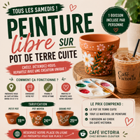Les Samedis Créatifs – Peinture libre sur pot de terre cuite
