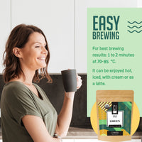 ORGANIC GREEN TEA WITH CINNAMON - 24 PYRAMID TEA BAGS