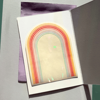 "YOU DESERVE A RAINBOW" STICKER CARD