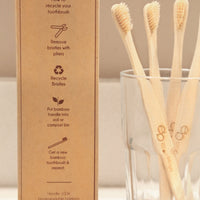 BROSSE A DENTS EN BAMBOU ECOLOGIQUE POUR DENTITION DOUCE
