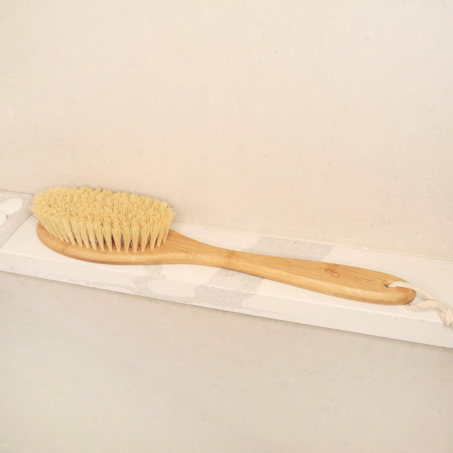 EXFOLIATING NATURAL HEMP DRY AND SHOWER BACK BRUSH