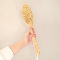 EXFOLIATING NATURAL HEMP DRY AND SHOWER BACK BRUSH