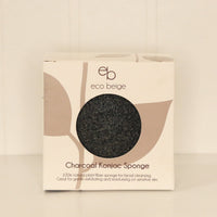 EPONGE KONJAC AU CHARBON COMPOSTABLE VEGAN SOIN VISAGE DOUX