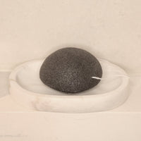 EPONGE KONJAC AU CHARBON COMPOSTABLE VEGAN SOIN VISAGE DOUX