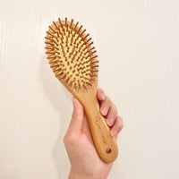 MINI OVAL BAMBOO BRUSH FOR SHORT HAIR