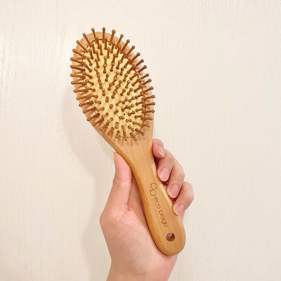MINI OVAL BAMBOO BRUSH FOR SHORT HAIR