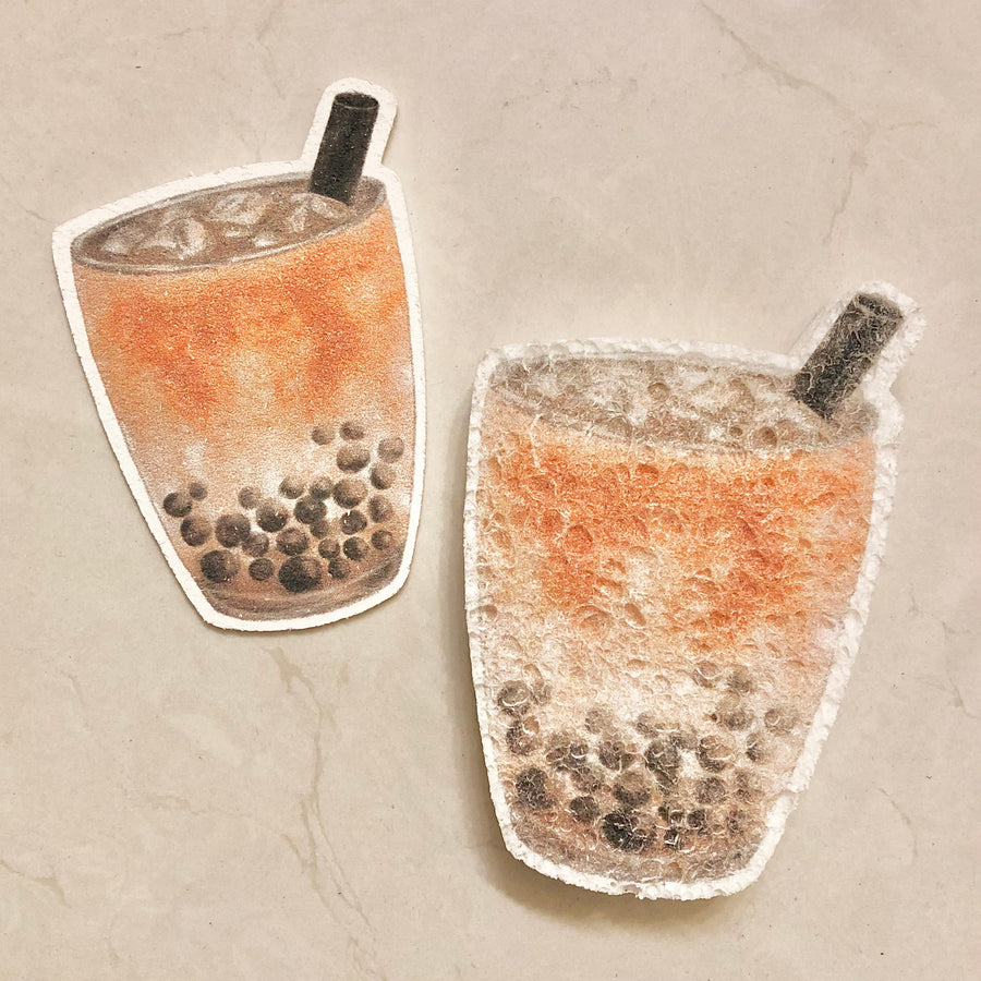 EPONGE BUBBLE TEA POP UP COMPOSTABLE ZÉRO DÉCHET MAISON