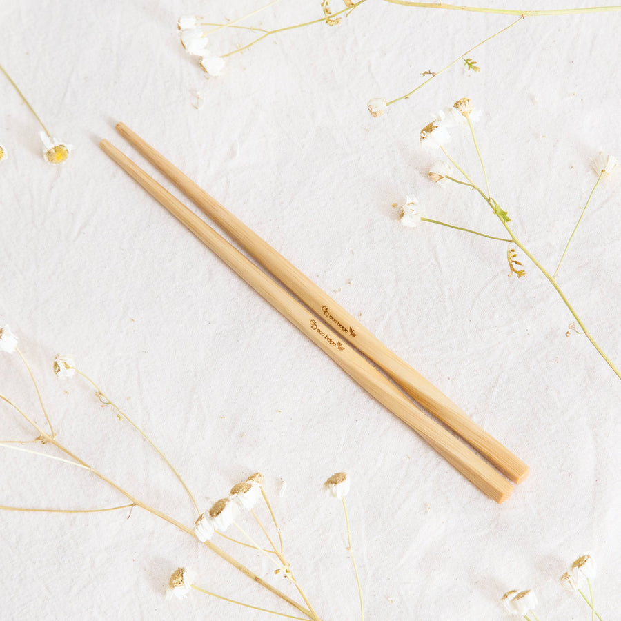 CHOPSTICKS EN BAMBOU NATUREL ANTIBACTÉRIENS COMPOSTABLES POUR MAISON ET DÉPLACEMENT BEAUTÉ SIMPLE