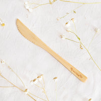 COUTEAU EN BAMBOU NATUREL ANTIBACTERIEN DURABLE COMPOSTABLE