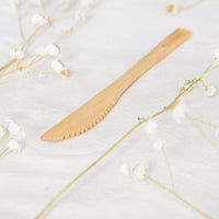 COUTEAU EN BAMBOU NATUREL ANTIBACTERIEN DURABLE COMPOSTABLE