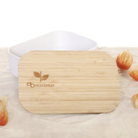 LUNCH BOX BAMBOU NATUREL AVEC COUVERCLE PLANCHE DÉCOUPE DURABLE